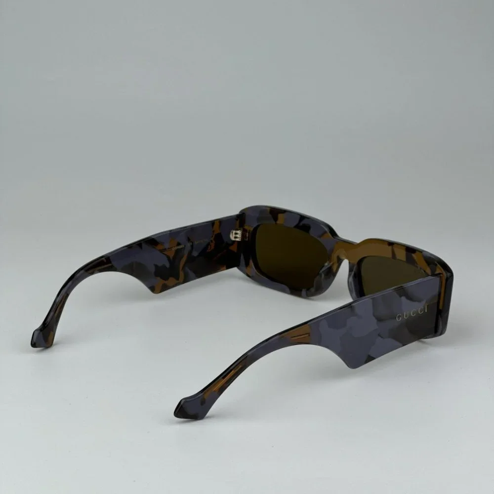Gucci GG1426S 003 BRAND NEW Sunglasses Lilac Havana Brown Unisex Rectangle